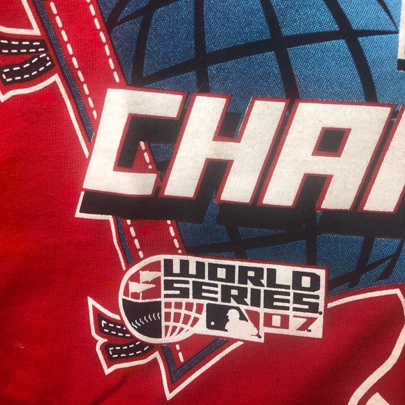 Boston Red Sox T Shirt Mens M Red MLB Baseball 2007 BOSOX AL Champions Playoffs - Picture 4 of 6
